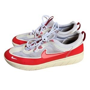 Nike SB Nyjah Free 2 White Lobster Pink Gaze Mens Skate Shoes Sz 10.5 BV2078-600